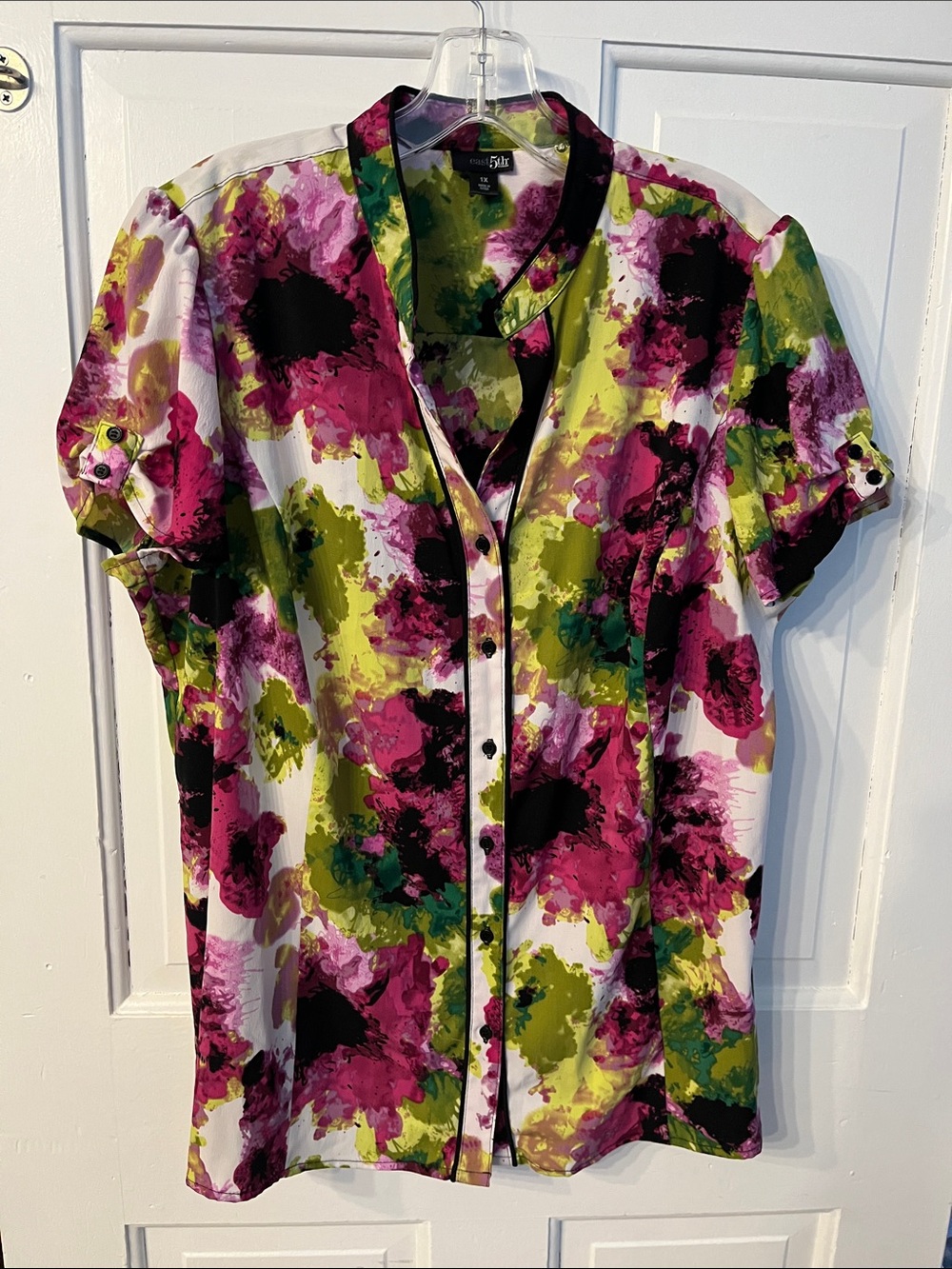 1X Floral Blouse East 5th abstract floral